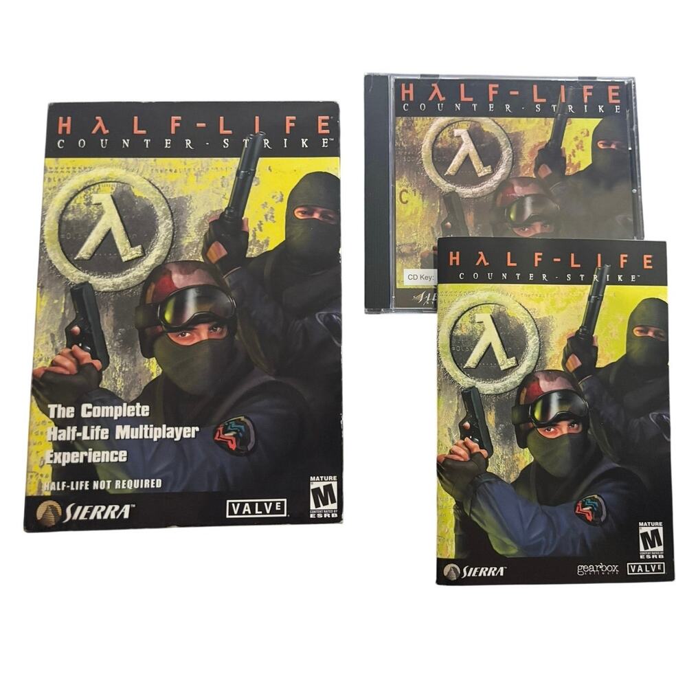 Half-Life Counter-Strike Big Box CIB Complete Tested Sierra Valve Rare (PC,2000)